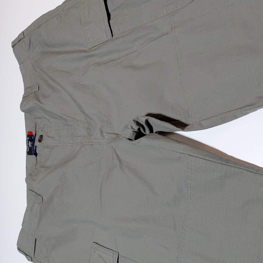DOCKERS Men's Olive Green Relaxed Fit Cargo Pants - 40x32